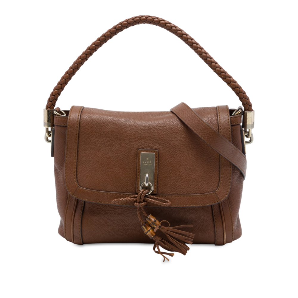 Pre-Loved Gucci Calfskin Bella Flap Satchel
